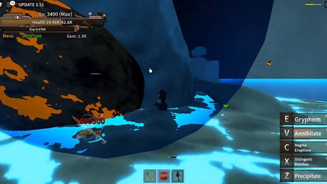 Legendary Muramasa & Awakened Magma Vs Sea King Almost 3 million damage! King Legacy смотреть онлайн