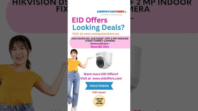 EID OFFERS | HIKVISION DS-2CE76DOT-ITPF 2 MP FIXED TURRET CAMERA смотреть онлайн
