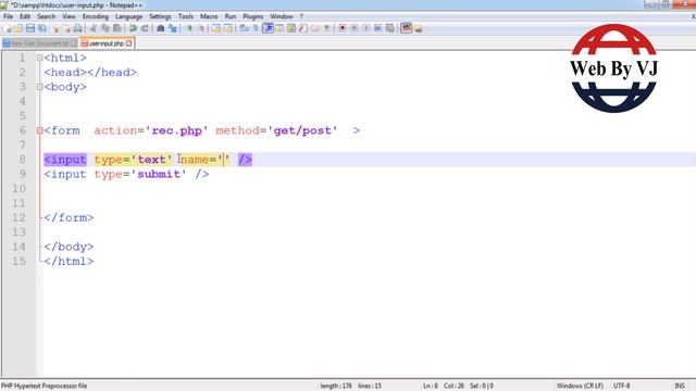 Data Passing Html Form To Server Php Script 2018 (Hindi) смотреть онлайн