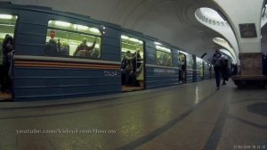 Ждал пуск поезда «Малый театр» на станции метро «Сокол» // 27 марта 2018 года