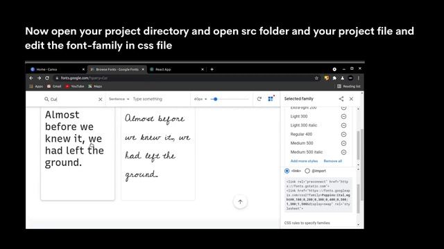 ? How to use google fonts in react js website смотреть онлайн