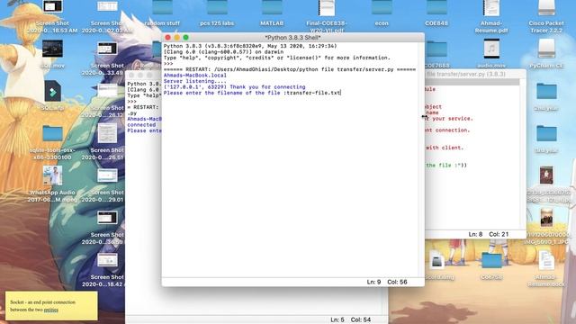 Single File Transfer (Python) Using Mac -- Socket Programming смотреть онлайн