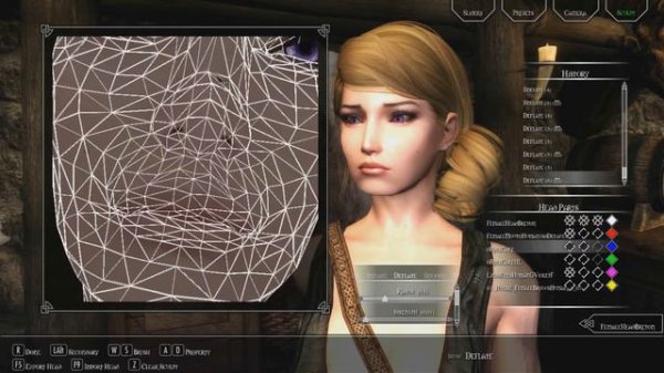 Skyrim: Female Breton character creation using Racemenu