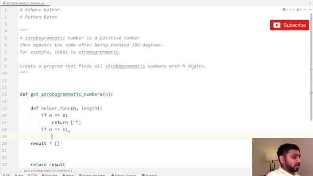 Python Problem Solving | Strobogrammatic Number | Python Bytes смотреть онлайн
