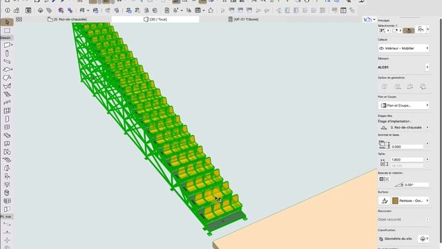Grandstand for Archicad Parametric Object Factory challenge смотреть онлайн