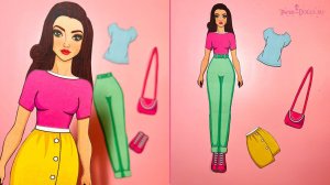 Бумажная кукла с летней одеждой