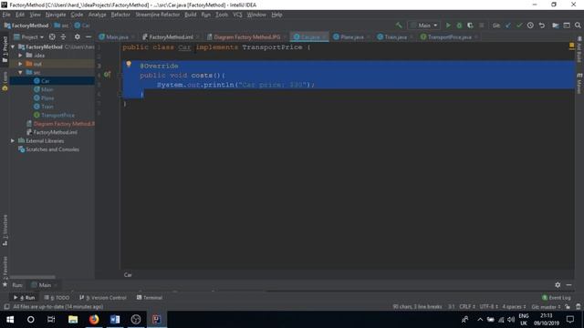 Factory Method Pattern with JAVA example смотреть онлайн