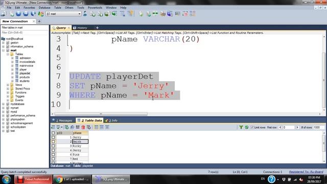 28 Sep 2017 - Demonstration of Select, Update, Delete Queries. смотреть онлайн