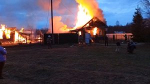 Пожар в поселке Красная Поляна Арзамасского района  26.04.2022