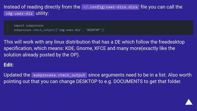 How to get users desktop path in python independent of language install (linux) смотреть онлайн