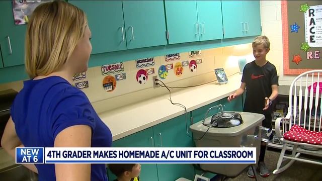 4th grader makes homemade a/c unit for classroom смотреть онлайн