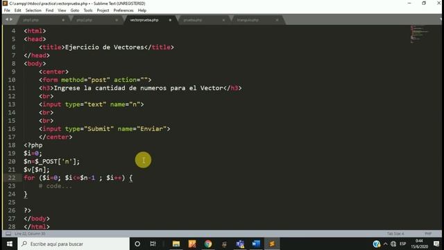 Vectores N° 2 - PHP смотреть онлайн