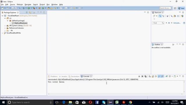 Excel data read using eclipse, java, Apachi POI. смотреть онлайн