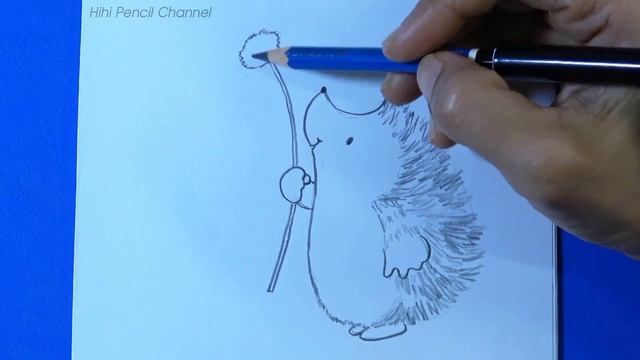 How to Draw Cute Hedgehog and Dandelion Flower | Pencil drawing смотреть онлайн