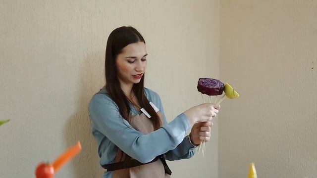 Как делать фруктовый букет, овощной букет. Мк по фруктовому букету. смотреть онлайн