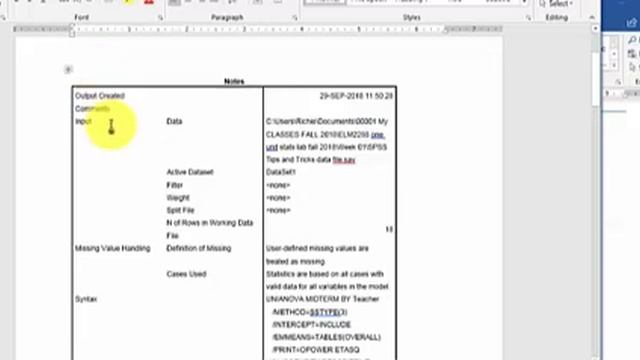 Exporting an SPSS output file (.spv) into a MS Word document (.docx) смотреть онлайн