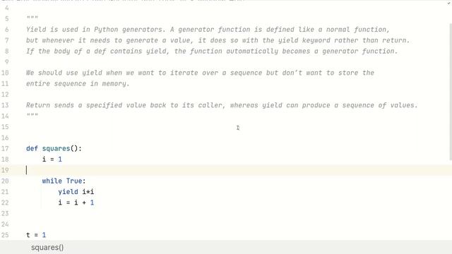 Python with Anvita #54 - beginner programming - Square number sequence, yield, generator function смотреть онлайн
