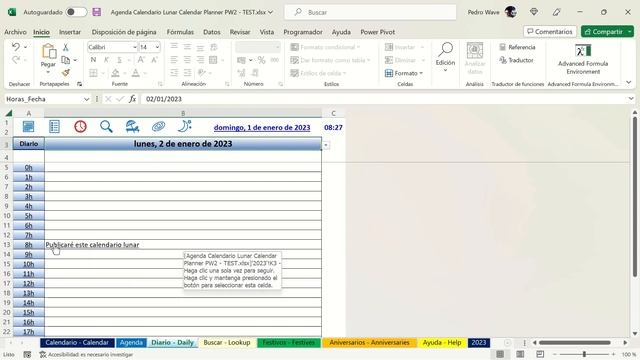 Agenda Calendario Lunar 2023 en Excel смотреть онлайн