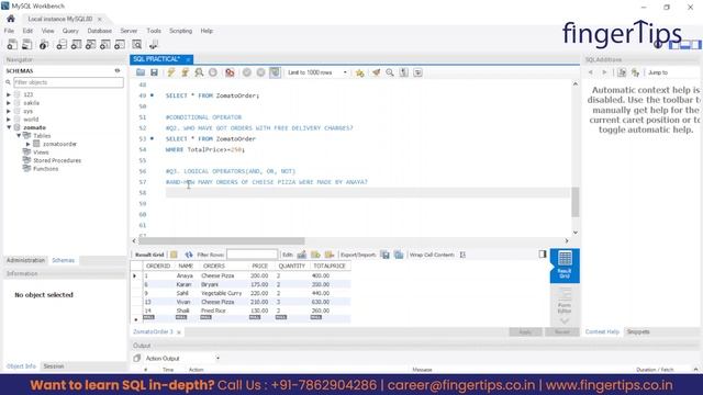 SQL Tutorial For Beginners | SQL Tutorial | Learn SQL | Fingertips смотреть онлайн