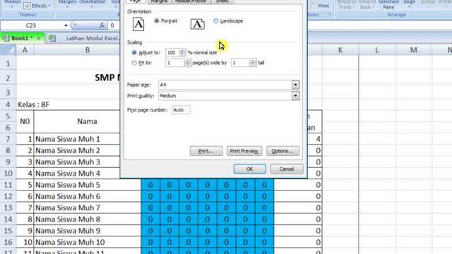Belajar Ms. Excel 2007 Menu Page Layout