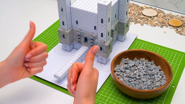 Самодельный рыцарский замок из мини-кирпичиков
