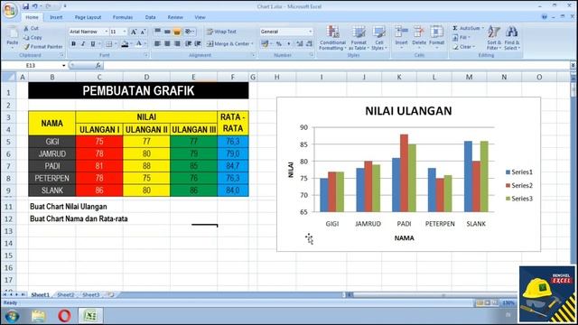 Cara Membuat Grafik Chart | Tutorial Excel Pemula - Bengkel Excel смотреть онлайн