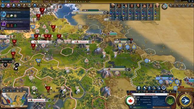 Civilization VI GS: отчет по игре за Канаду. Культурная победа за 97 ходов. +BBS, BBG. смотреть онлайн