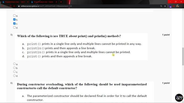 NPTEL Programming in Java Week 2 Quiz Assignment Solutions || January 2021 || Swayam смотреть онлайн