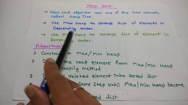 Data structure lecture 20.16 Heap sort and algorithm in hindi смотреть онлайн
