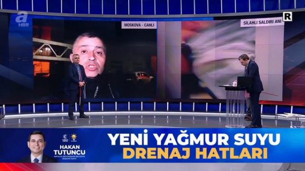 Moskova'da konser salonuna yapılan saldırının ilk anları | A Haber