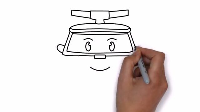 How to draw cartoons Robocar Poli | Как нарисовать Поли робокар | Cómo dibujar caricaturas смотреть онлайн
