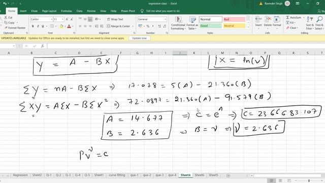 curve fitting Using Least Square Method and Multiple linear regression with Solved Problems смотреть онлайн