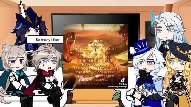 Fontaine React To Zhongli || 2/4 || RoseGacha