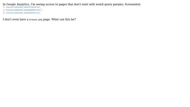 Webmasters: Google analytics showing weird /browse.php accessed pages смотреть онлайн
