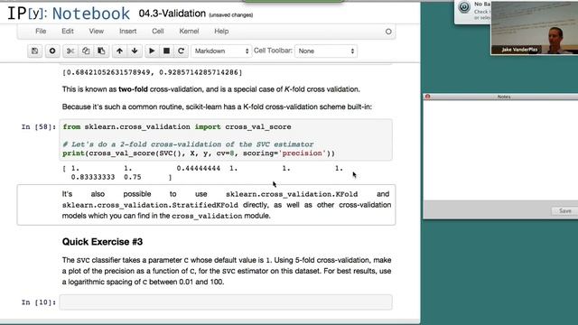 Jake VanderPlas: Bayesian model validation and cross validation in python смотреть онлайн