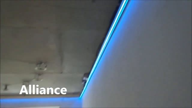 Натяжной парящий потолок с светодиодной подсветкой от компании Alliance смотреть онлайн