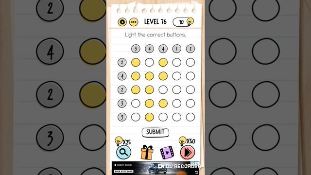Brain test level 76? (Light the correct buttons) walkthrough смотреть онлайн