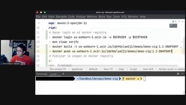Implementando entrega continua con Bitbucket Pipelines y Oracle Container Registry смотреть онлайн
