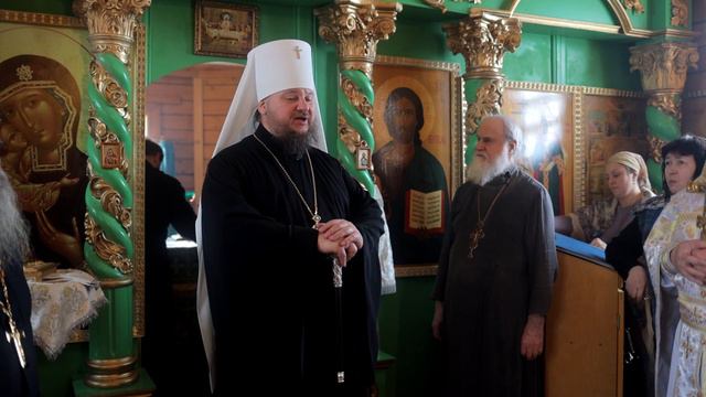 Слово митрополита Ферапонта после освящения храма прп. Серафима Саровского д. Бараново смотреть онлайн
