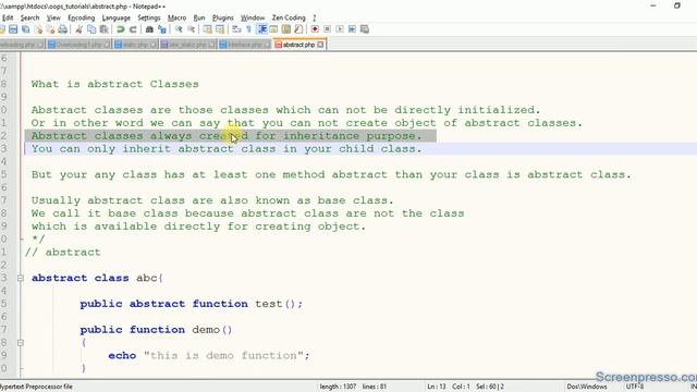 abstract class in oops concept in php hindi part 10 смотреть онлайн