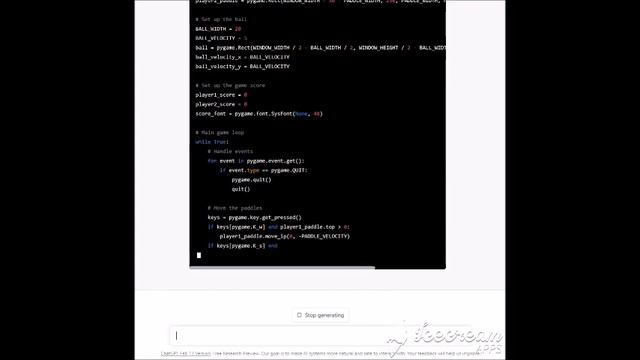Create a python script on pong game смотреть онлайн