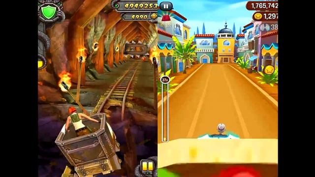 Temple Run 2 Sky Summit VS Angry Gran Run Android iPad iOS Gameplay HD смотреть онлайн