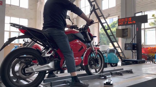Stanford Electric Motorcycle- SC (mid-motor) speed test смотреть онлайн