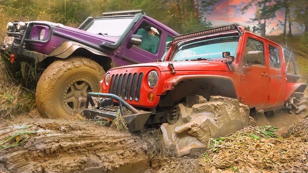 Что может Гелик против Jeep Wrangler 850 л с Уаз на V8 и Нивы на бездорожье смотреть онлайн