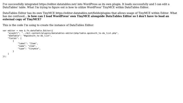 Wordpress: Using TinyMCE in plugin? смотреть онлайн