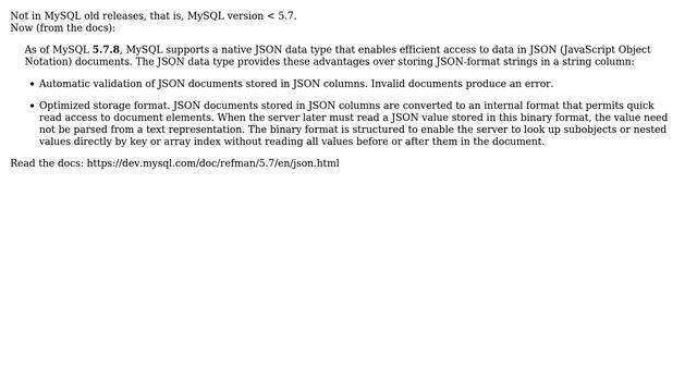 Databases: Do SQL Server or MYSQL contain JSON supporting functions? (7 Solutions!!) смотреть онлайн