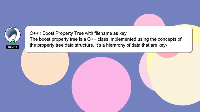 C++ : Boost Property Tree with filename as key смотреть онлайн