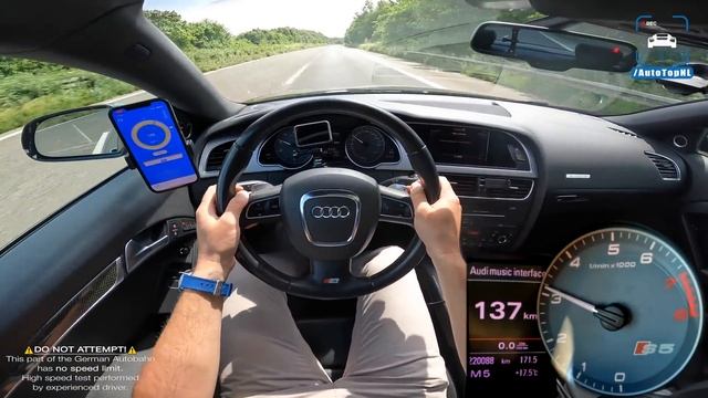 AUDI S5 4.2 V8 *CRAZY* Exhaust SOUND ACCELERATION & POV TOP SPEED by AutoTopNL смотреть онлайн