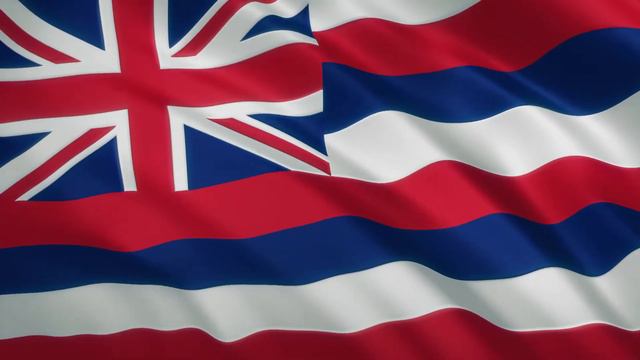 Hawai`i Waving Flag  /  Гавайи. Развевающийся флаг