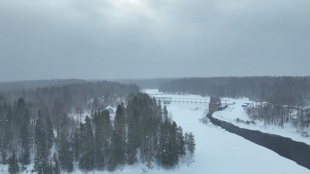 Игнойла. Карельская река Шуя зимой. смотреть онлайн